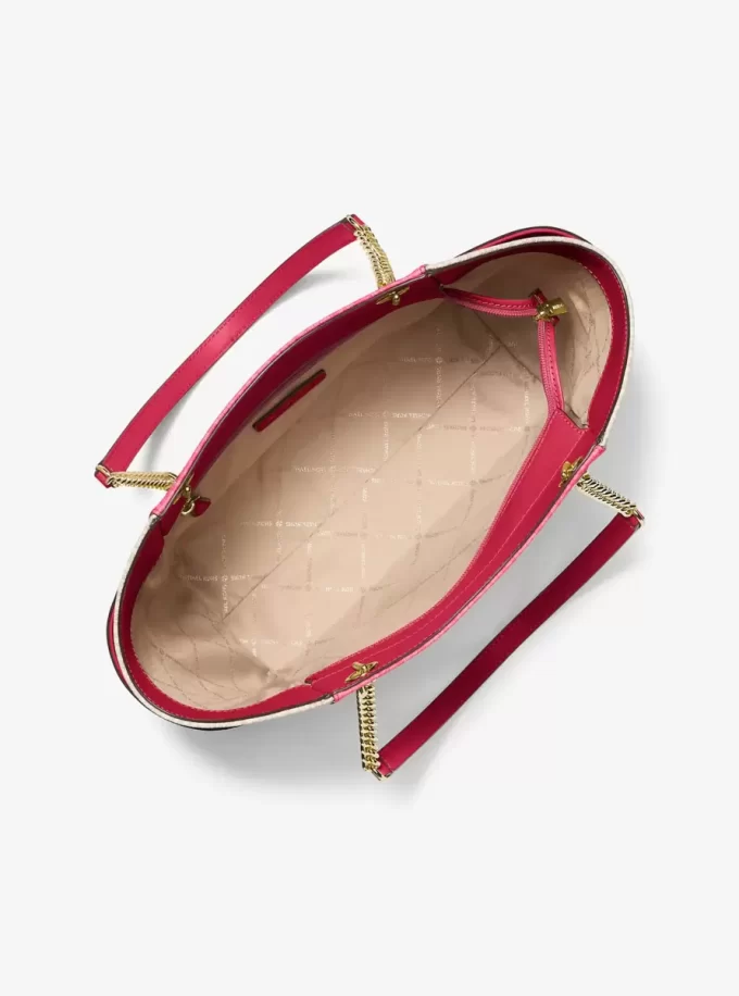 Jet Set Large Color-Block Signature Logo Tote Bag Jet Set Large Color-Block Signature Logo Tote Bag