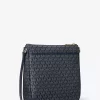 Jet Set Large Signature Logo Print Woven Crossbody Bag