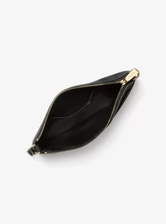 Jet Set Medium Leopard Print Calf Hair and Leather Wristlet