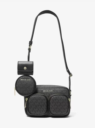 Jet Set Medium Signature Logo Crossbody Bag with Case for Apple Airpods Pro®