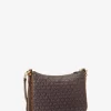Jet Set Medium Signature Logo Print Woven Convertible Pochette