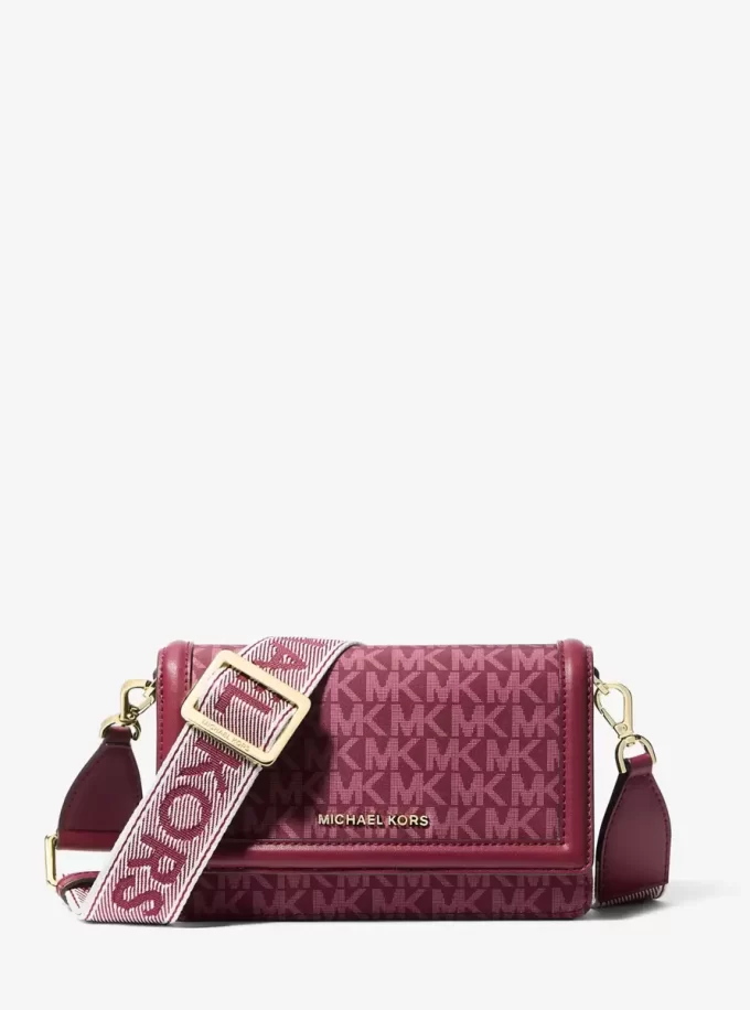 Jet Set Small Logo Print Woven Smartphone Crossbody Bag Jet Set Small Logo Print Woven Smartphone Crossbody Bag