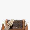 Jet Set Small Logo Print Woven Smartphone Crossbody Bag