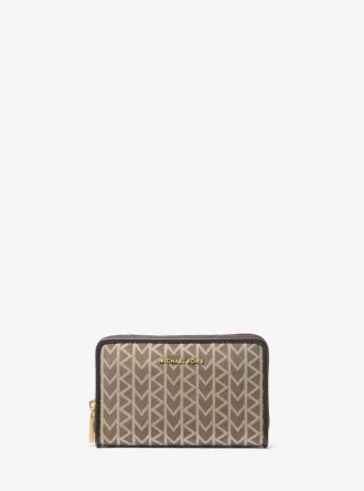 Jet Set Small MK2000 Logo Jacquard Wallet Jet Set Small MK2000 Logo Jacquard Wallet
