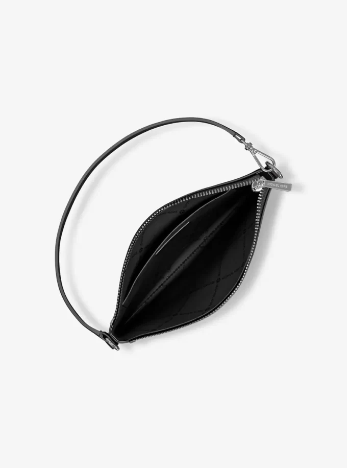 Jet Set Small Pebbled Leather Convertible Wristlet