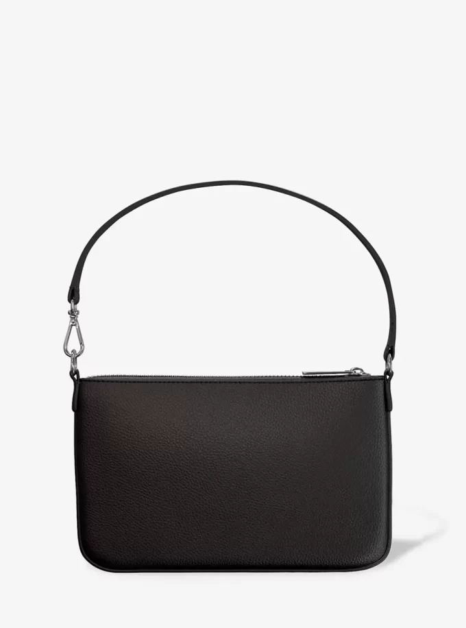 Jet Set Small Pebbled Leather Convertible Wristlet