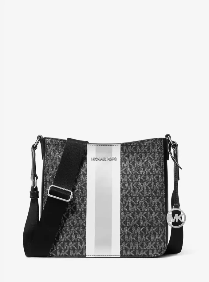 Jet Set Small Signature Logo Stripe Crossbody Bag Jet Set Small Signature Logo Stripe Crossbody Bag