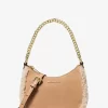 Jet Set Small Suede and Faux Shearling Convertible Crossbody Bag