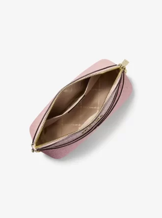 Jet Set Travel Medium Color-Block Signature Logo Crossbody Bag