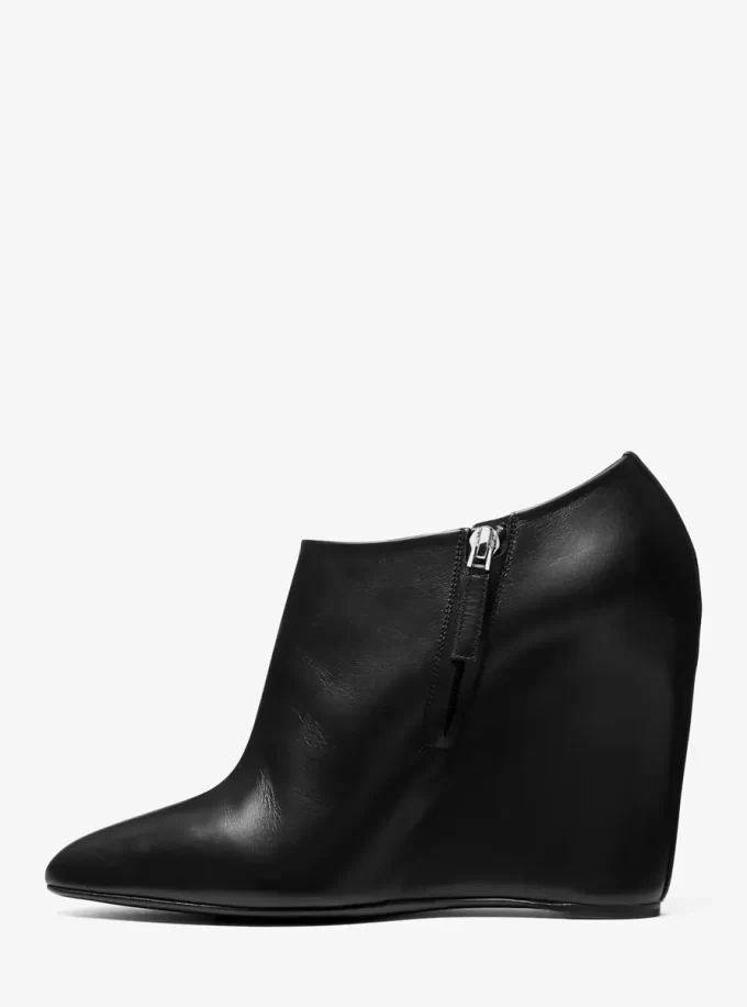 Kasia Leather Wedge Ankle Boot