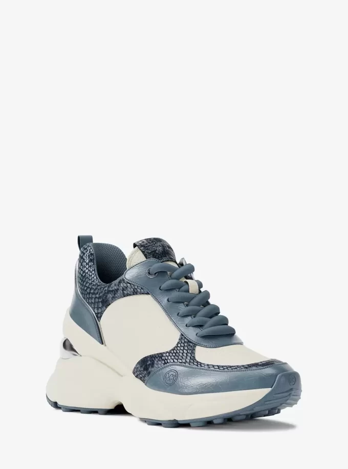 Katrina Mixed-Media Wedge Trainer Katrina Mixed-Media Wedge Trainer