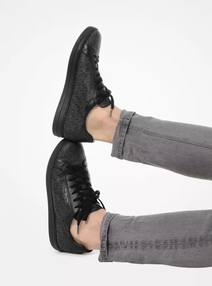 Keating Logo and Leather Sneaker Keating Logo and Leather Sneaker