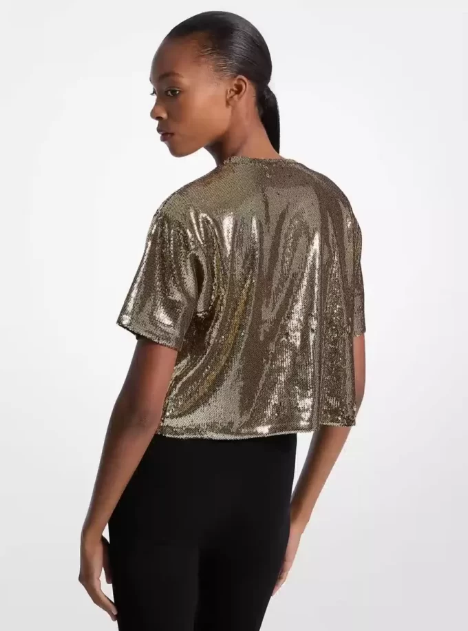 KORS Sequined Boxy T-Shirt