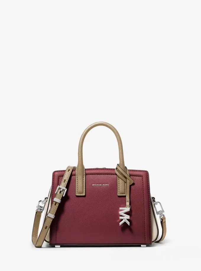 Laila Extra-Small Color-Block Leather Crossbody Bag