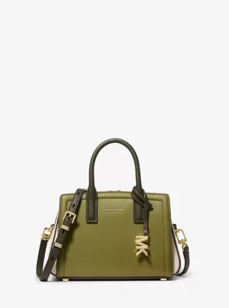 Laila Extra-Small Color-Block Pebbled Leather Crossbody Bag