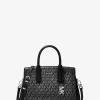 Laila Small Metallic Signature Logo Satchel