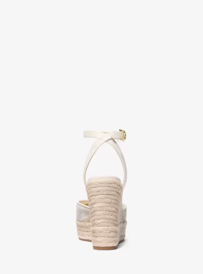Larissa Logo Jacquard Espadrille Wedge