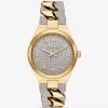 Lennox Pavé Gold-Tone Curb-Link Watch Lennox Pavé Gold-Tone Curb-Link Watch