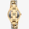 Lennox Pavé Gold-Tone Curb-Link Watch Lennox Pavé Gold-Tone Curb-Link Watch