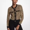 Leopard Print Stretch Viscose Cardigan
