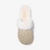 Liddy Metallic Signature Logo and Faux Fur Slipper Liddy Metallic Signature Logo and Faux Fur Slipper
