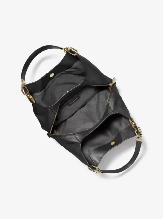 Lillie Large Pebbled Leather Shoulder Bag