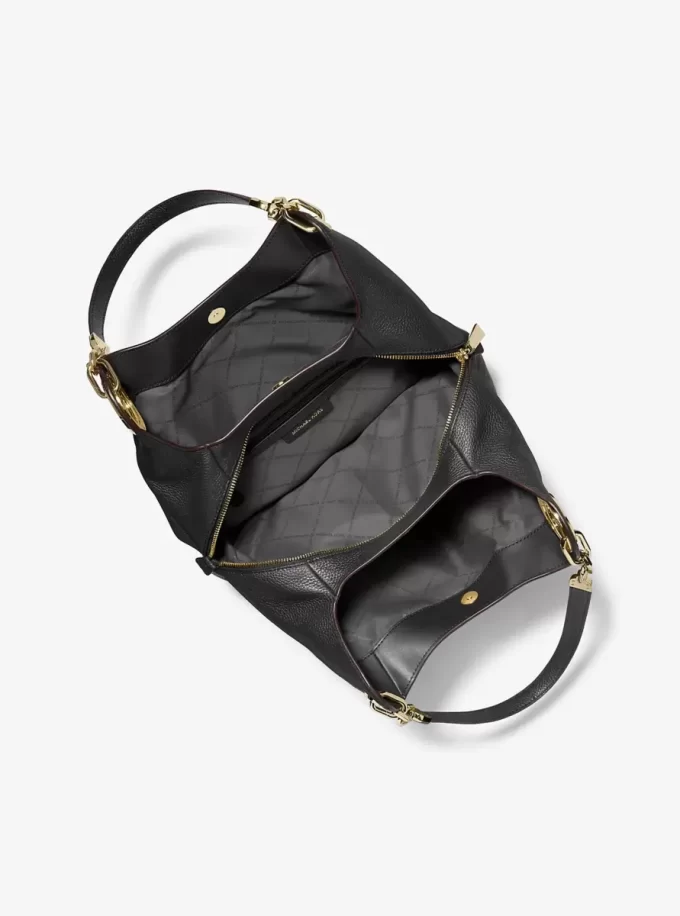 Lillie Large Pebbled Leather Shoulder Bag