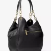 Lillie Large Pebbled Leather Shoulder Bag