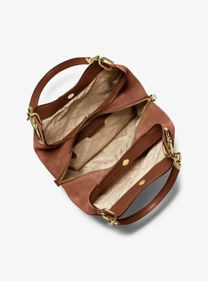 Lillie Large Suede Shoulder Bag Lillie Large Suede Shoulder Bag