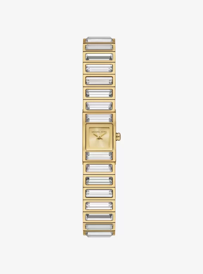 Limited-Edition Mini Darrington Pavé Bezel Gold-Tone Watch Limited-Edition Mini Darrington Pavé Bezel Gold-Tone Watch