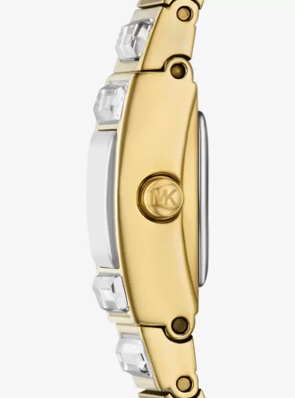 Limited-Edition Mini Darrington Pavé Bezel Gold-Tone Watch