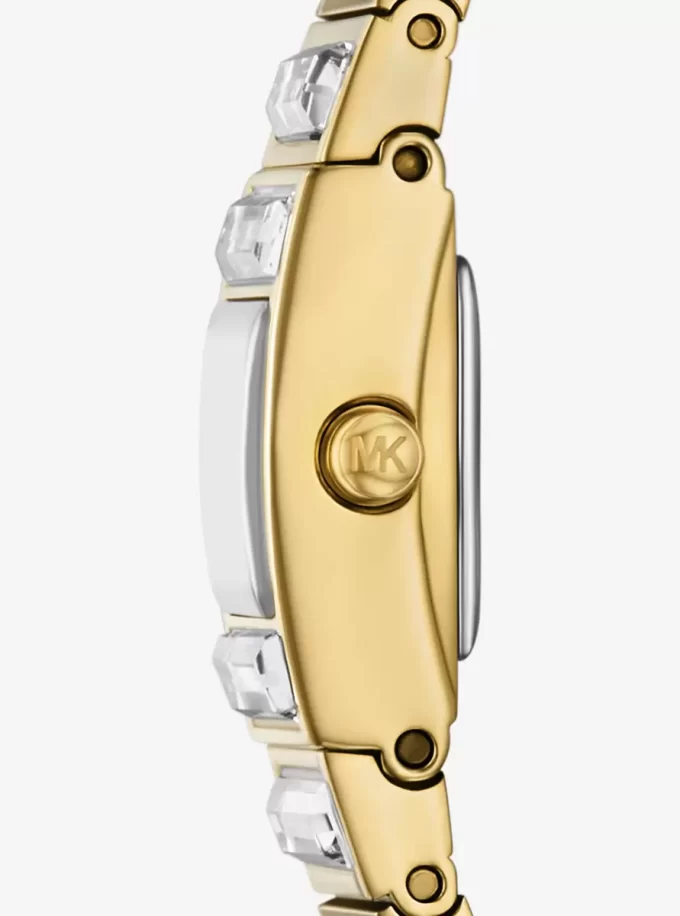 Limited-Edition Mini Darrington Pavé Bezel Gold-Tone Watch Limited-Edition Mini Darrington Pavé Bezel Gold-Tone Watch