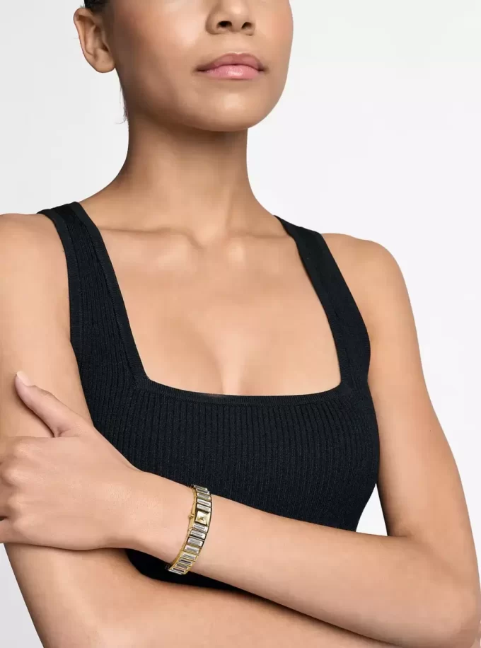 Limited-Edition Mini Darrington Pavé Bezel Gold-Tone Watch Limited-Edition Mini Darrington Pavé Bezel Gold-Tone Watch