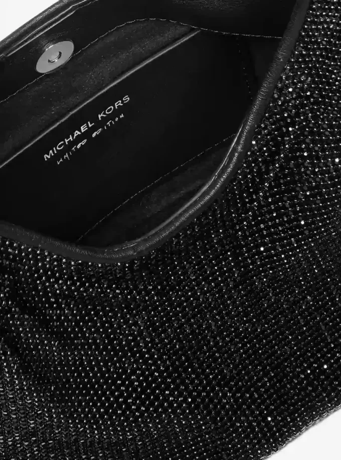 Limited-Edition Nolita Small Rhinestone Mesh Hobo Shoulder Bag