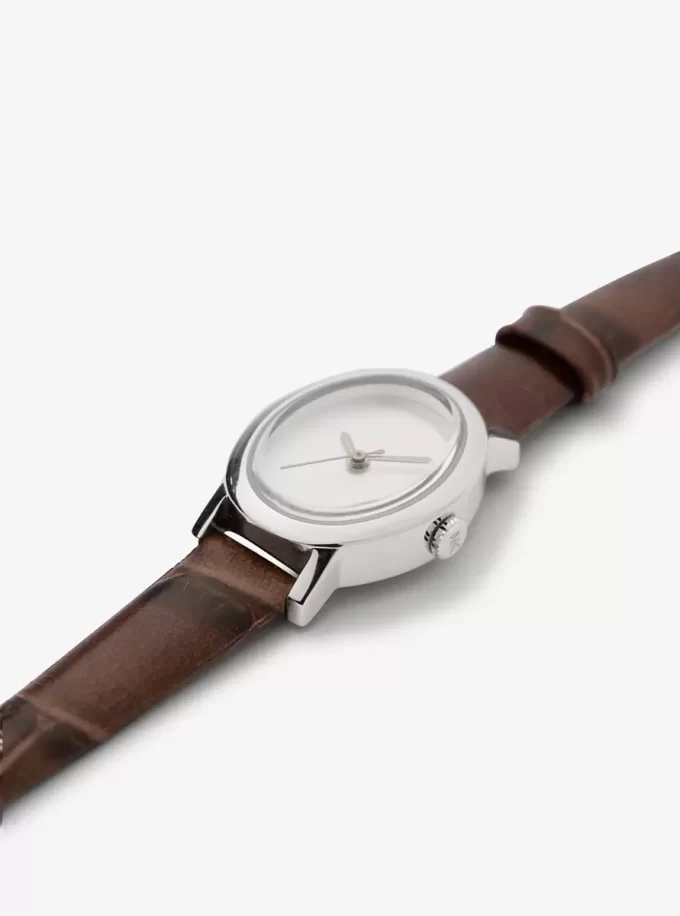 Limited-Edition Petite Maude Silver-Tone and Crocodile Embossed Leather Watch Limited-Edition Petite Maude Silver-Tone and Crocodile Embossed Leather Watch