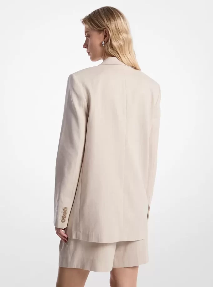 Linen and Cotton Twill Blazer Linen and Cotton Twill Blazer