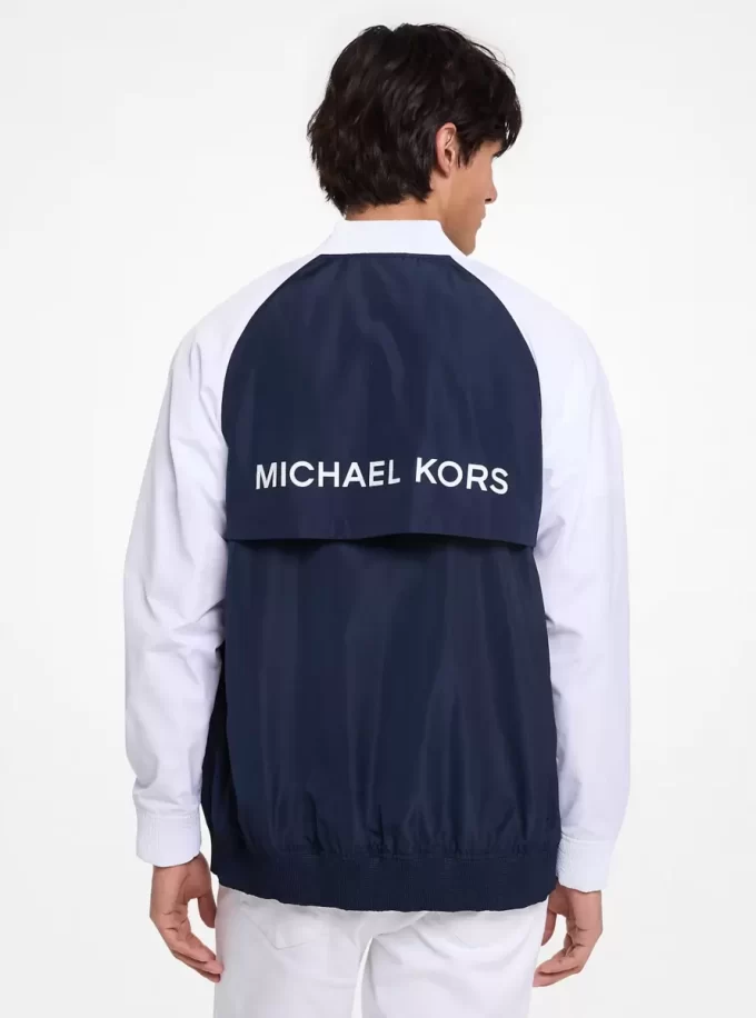 Logo Charm Windbreaker Jacket