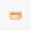 Logo Engraved Double Layered Signet Ring Logo Engraved Double Layered Signet Ring