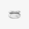 Logo Engraved Double Layered Signet Ring Logo Engraved Double Layered Signet Ring