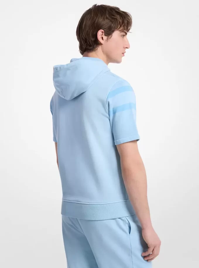 Logo Garment-Dyed Cotton Short Sleeve Hoodie Logo Garment-Dyed Cotton Short Sleeve Hoodie