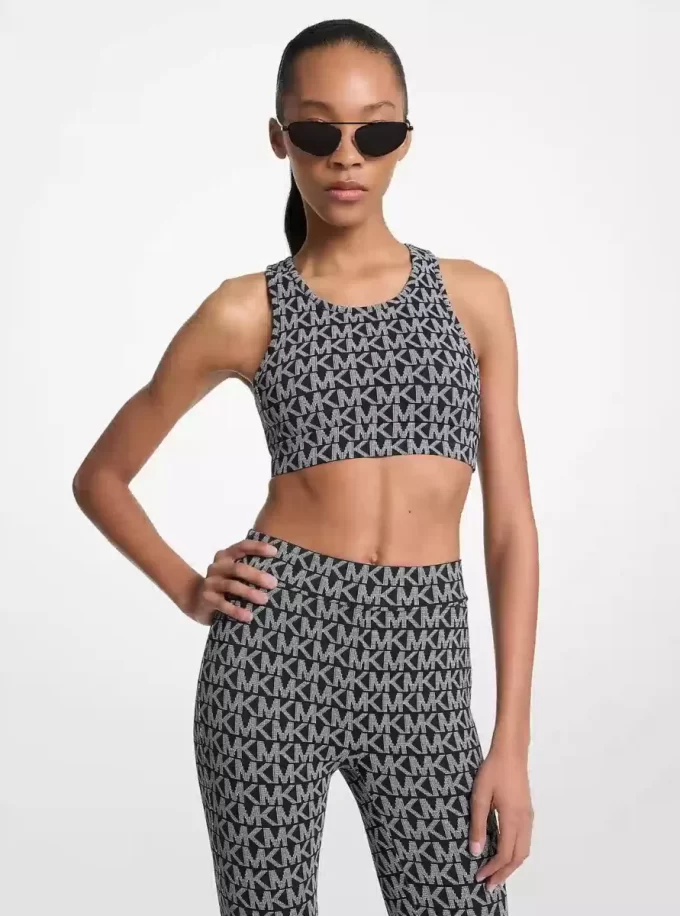 Logo Stretch Nylon Sports Bra Logo Stretch Nylon Sports Bra