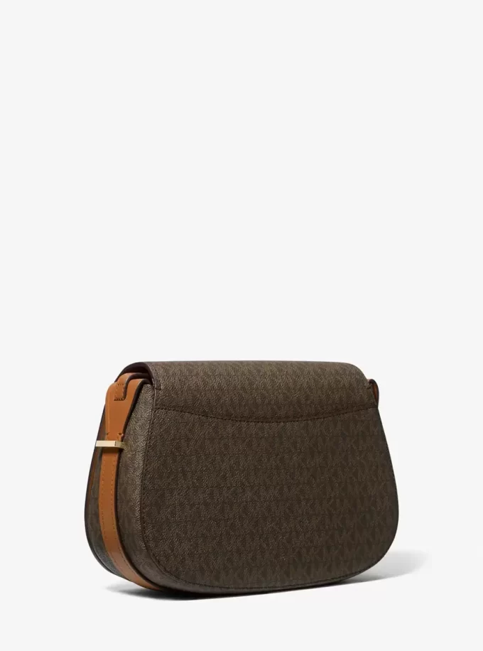 Lydia Medium Signature Logo Messenger Bag