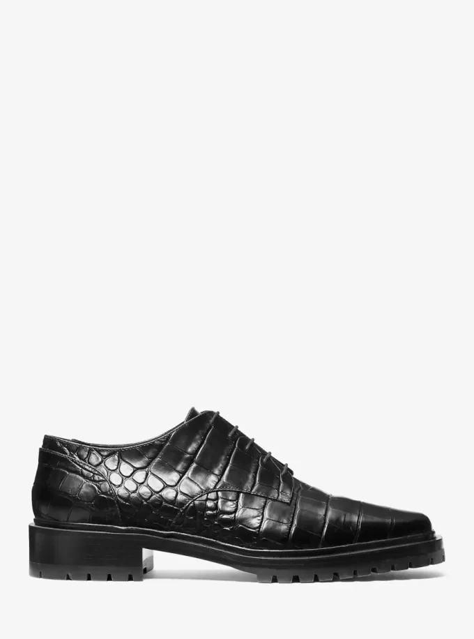 Marte Crocodile Embossed Leather Oxford Marte Crocodile Embossed Leather Oxford