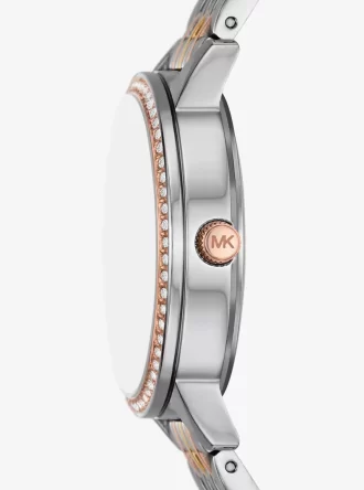 Melissa Pavé Tri-Tone Watch