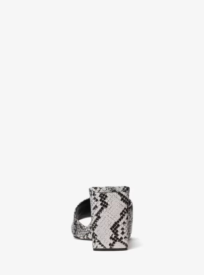 Merriam Snake Embossed Leather Wedge Sandal Merriam Snake Embossed Leather Wedge Sandal