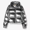 Metallic Nylon Ciré Puffer Jacket Metallic Nylon Ciré Puffer Jacket