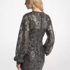 Metallic Paisley Lace Mini Dress Metallic Paisley Lace Mini Dress