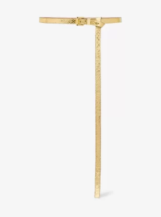 Metallic Python Embossed Leather Trouser Belt Metallic Python Embossed Leather Trouser Belt