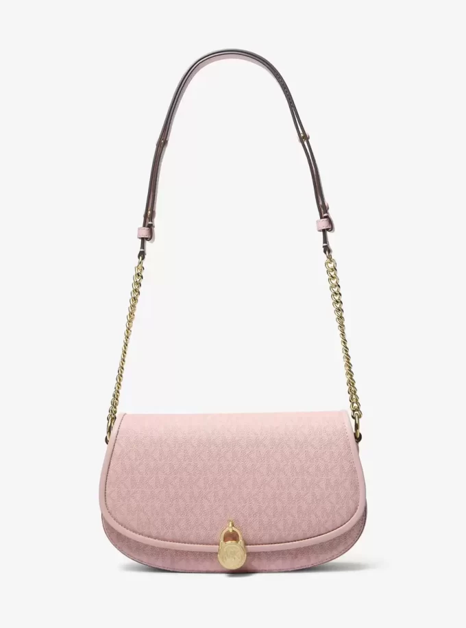 Mila Medium Signature Logo Messenger Bag Mila Medium Signature Logo Messenger Bag