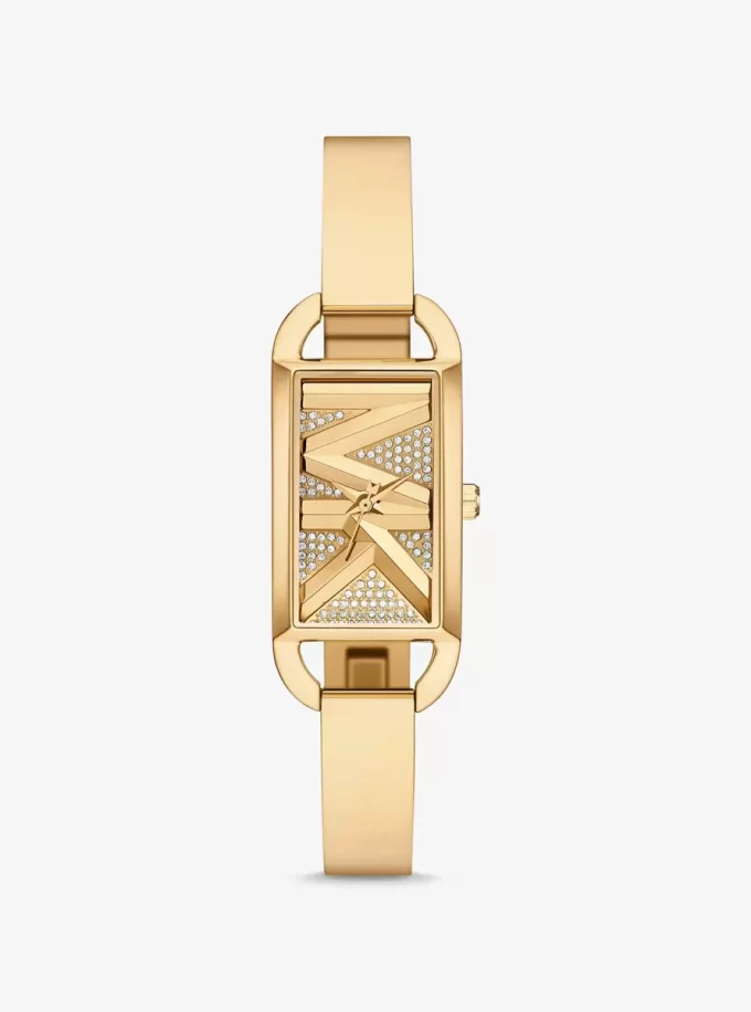 Mini Empire Pavé Gold-Tone Bangle Watch Mini Empire Pavé Gold-Tone Bangle Watch